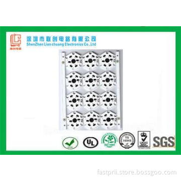 Punching board 0.8mm  Aluminum PCB white solder mask black